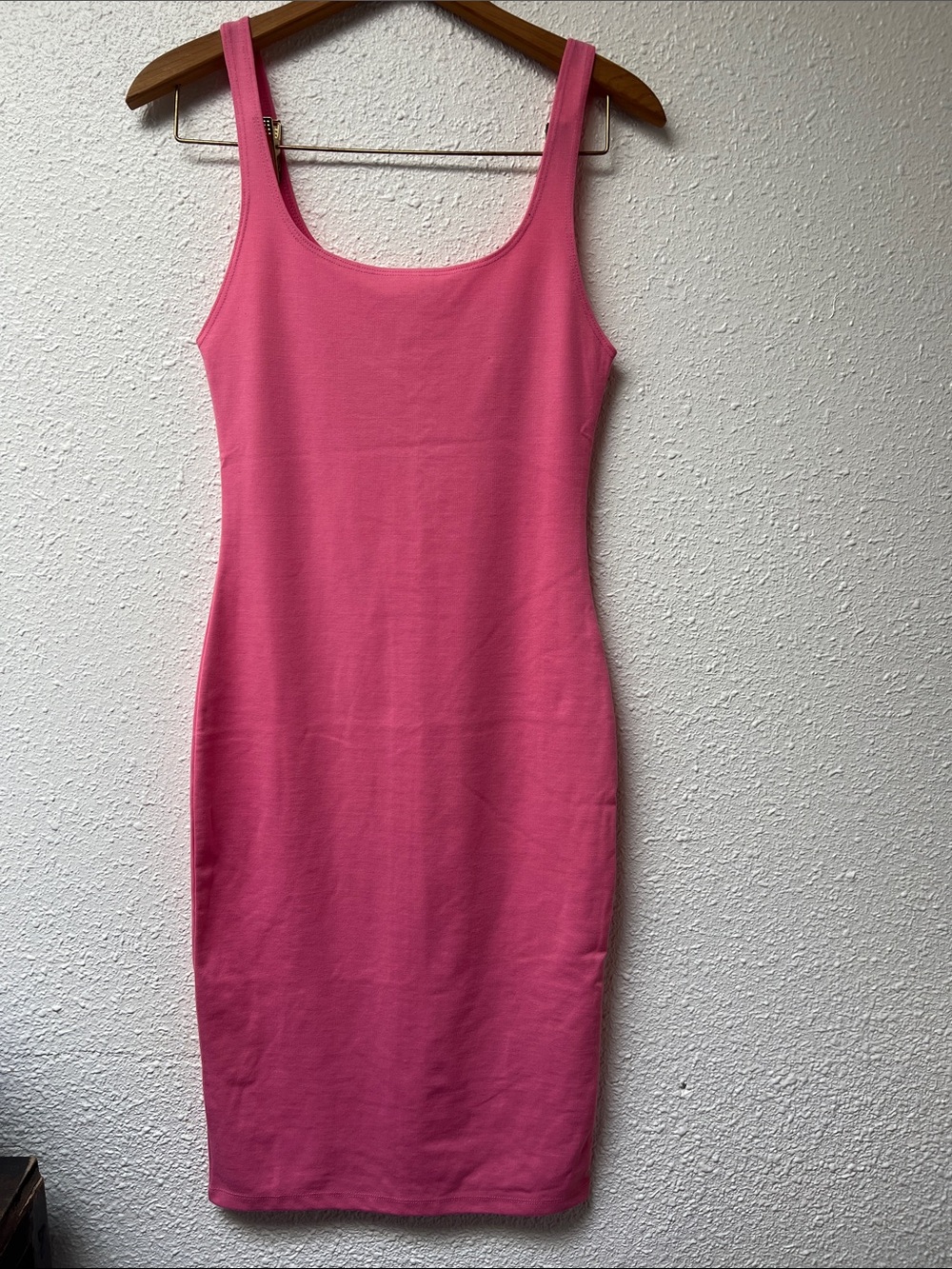 Zara Pink Sleeveless Midi Bodycon Dress
